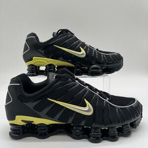 Mens Size 11 Nike Shox TL Black Silver Yellow Athletic Sneakers CN0151 002 NEW